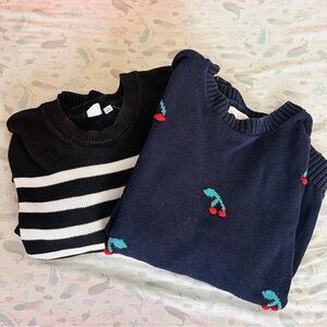 Two 100% Cotton Sweaters - Gap & LOFT